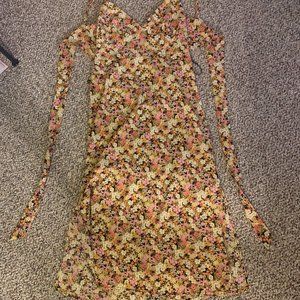 Cute Floral Tie Back Dress